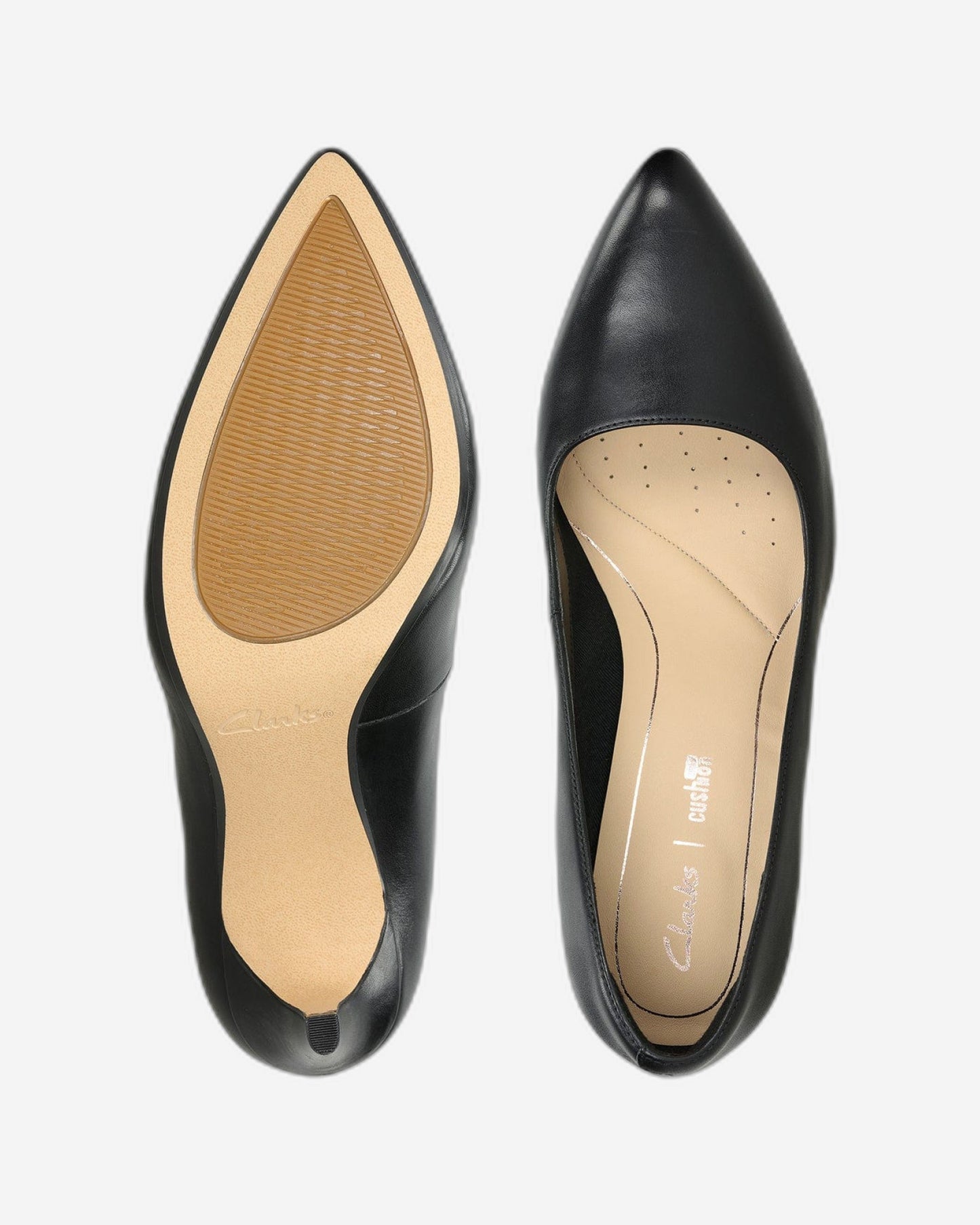 Clarks Laina Rae - حذاء - جلد أسود - 261351744 - عرض D (مقاس قياسي)