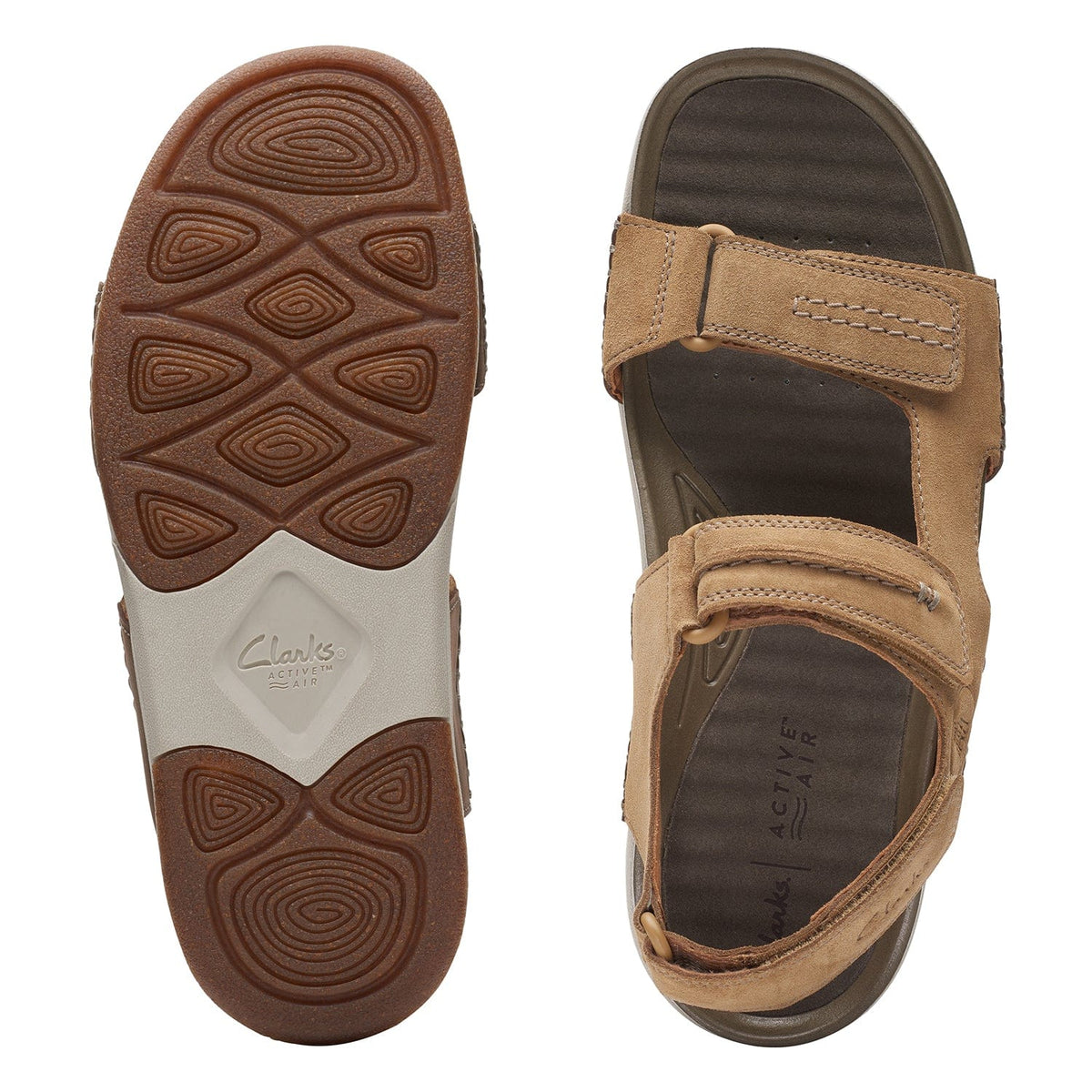 Clarks Nature 5 Trail - صندل - رملي داكن - 261723337 - عرض G (مقاس قياسي)