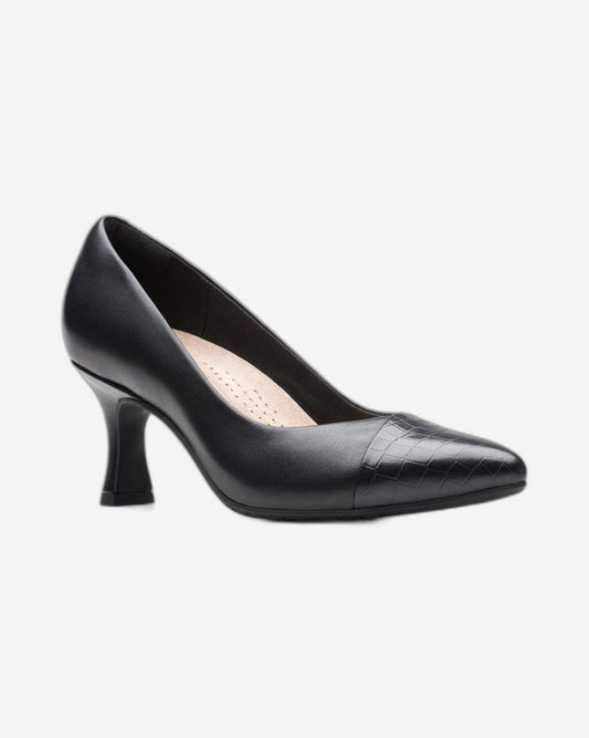 Clarks Kataleyna Rose - Shoes - Black Croc - 261750694 - D Width (Standard Fit)