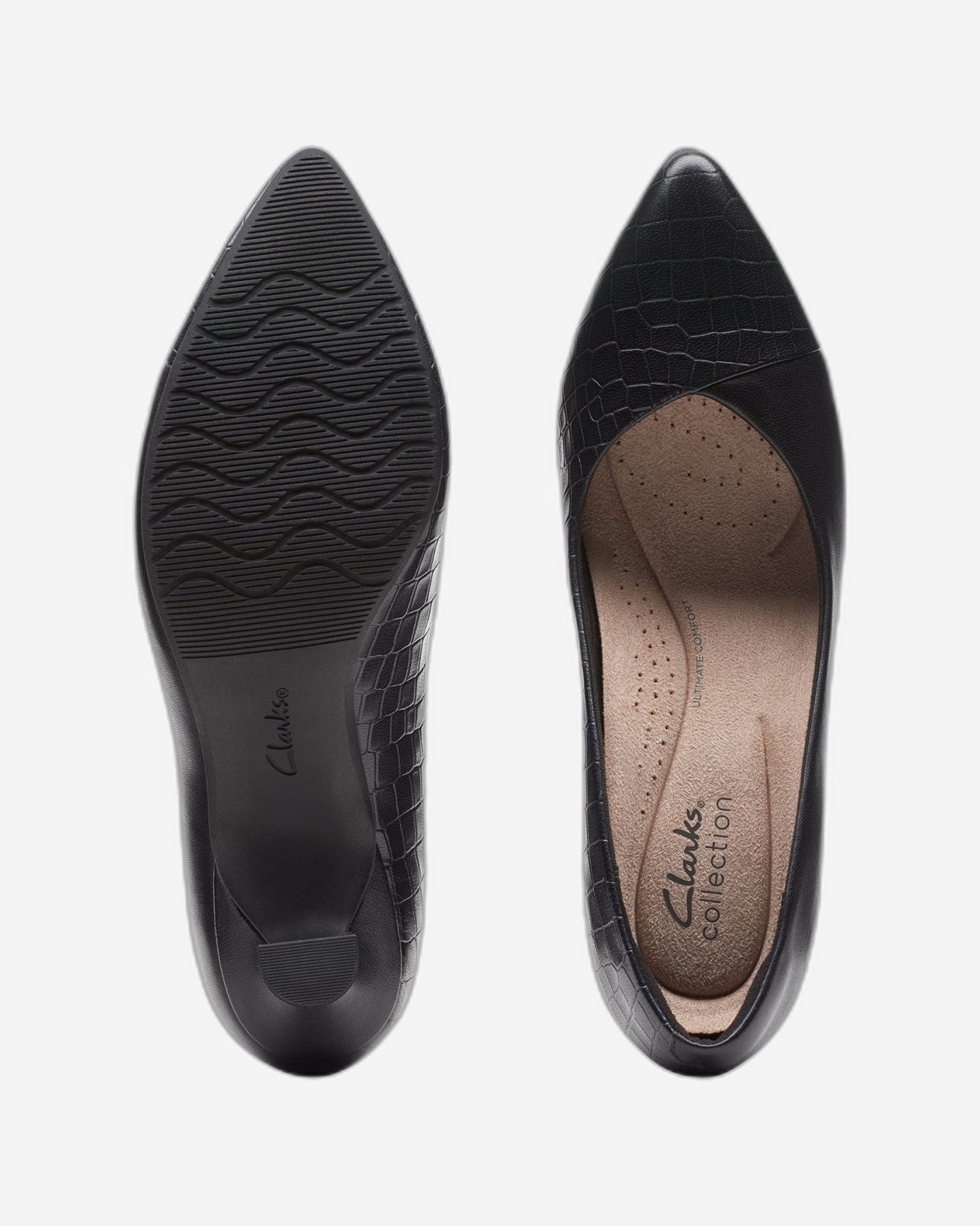 Clarks Kataleyna Rose - Shoes - Black Croc - 261750694 - D Width (Standard Fit)