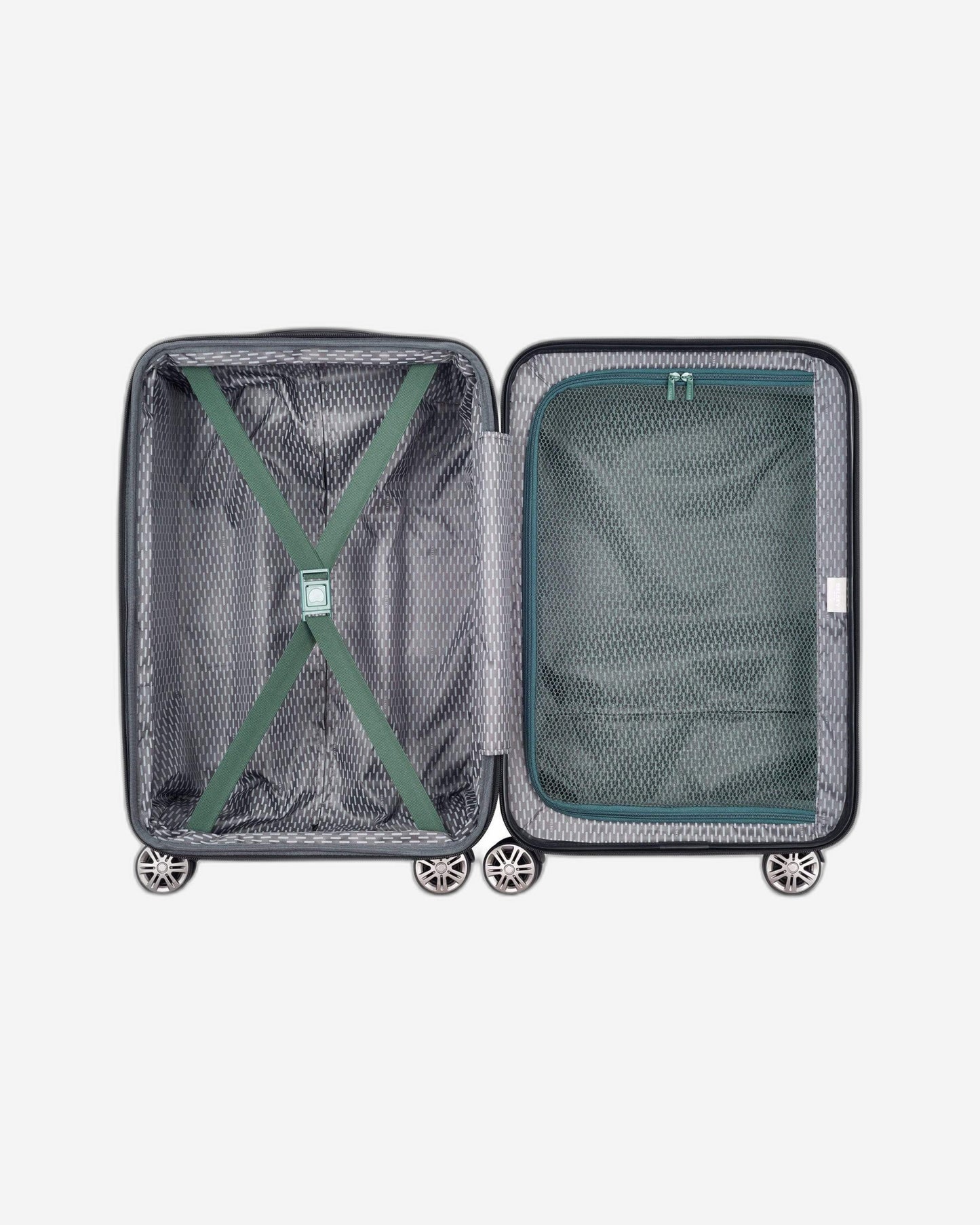 حقيبة سفر Delsey Paris Air Armour قابلة للتوسيع مقاس 55 سم باللون الأخضر