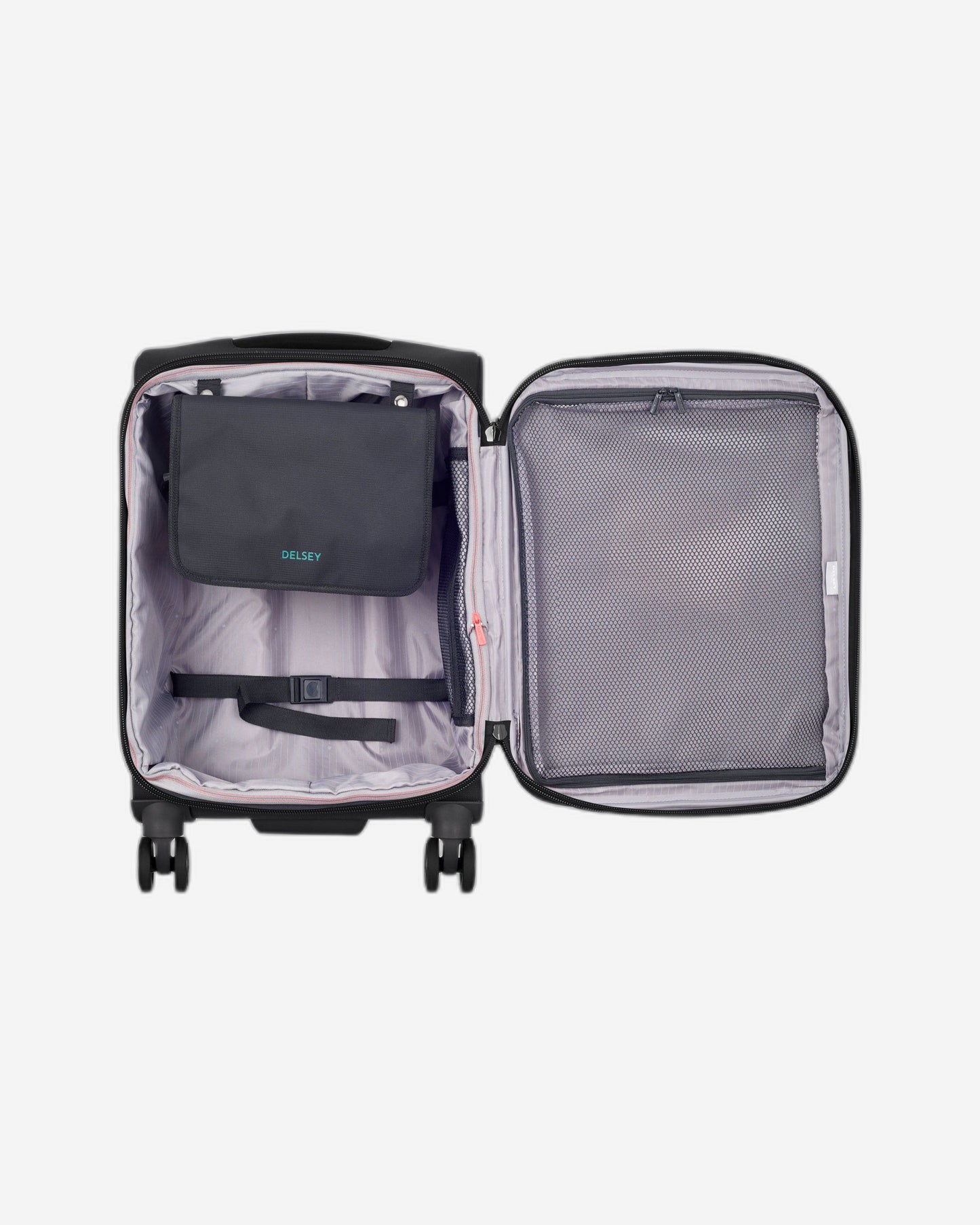 حقيبة الأمتعة Delsey Paris Helium DLX القابلة للتوسيع 55 سم سوداء