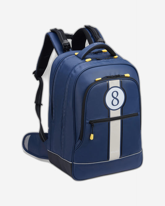 حقيبة ظهر Delsey Paris BTS 2023 ذات حجرتين - مقاس 15.6 بوصة، طباعة زرقاء - 00338962112