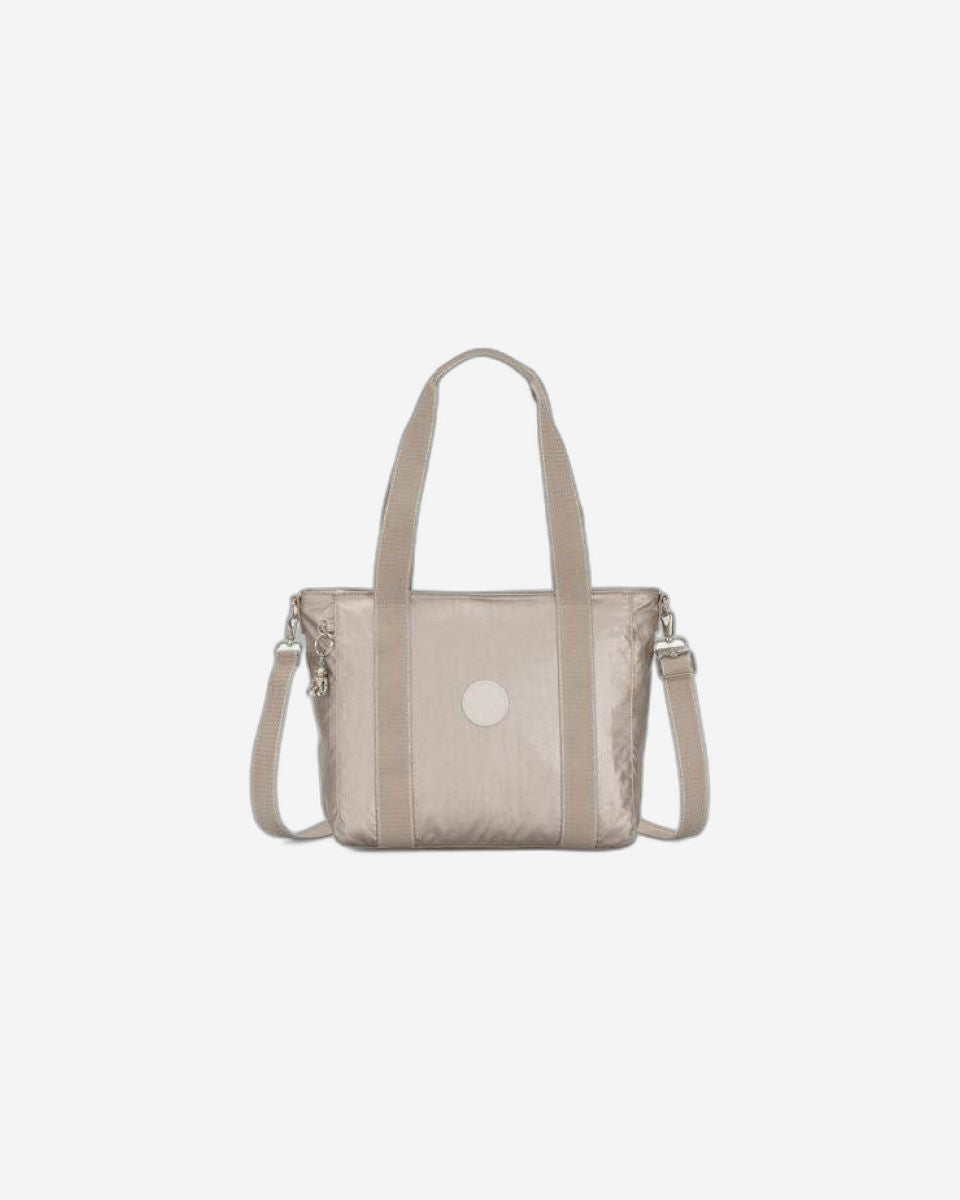 KIPLING حقيبة يد Asseni S بتصميم ميتاليك متوهج صغيرة (مع حزام كتف قابل للإزالة) I6232-48I