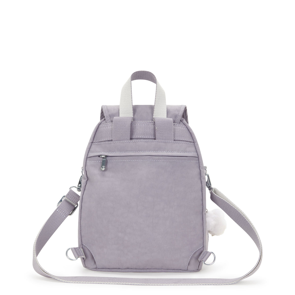 KIPLING-Firefly Up-حقيبة ظهر صغيرة (قابلة للتحويل إلى حقيبة كتف)-رمادي فاتح-12887-1FB