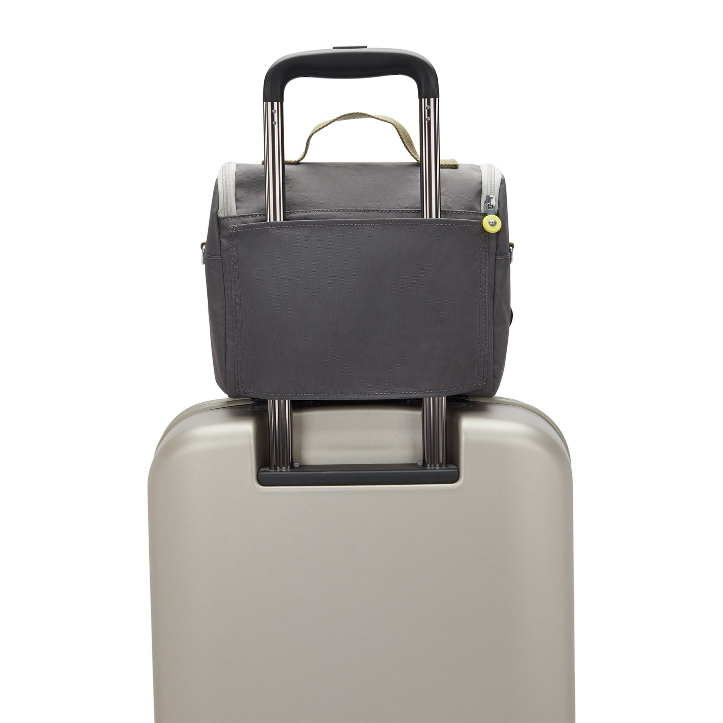 حقيبة غداء كبيرة من Kipling New Kichirou Back to Grey مع جراب عربة 15289-1DX