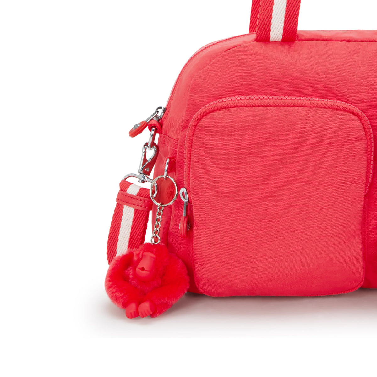 حقيبة كتف Kipling Cool Defea Escape Red متوسطة مع حزام كتف قابل للإزالة I2849-5DX