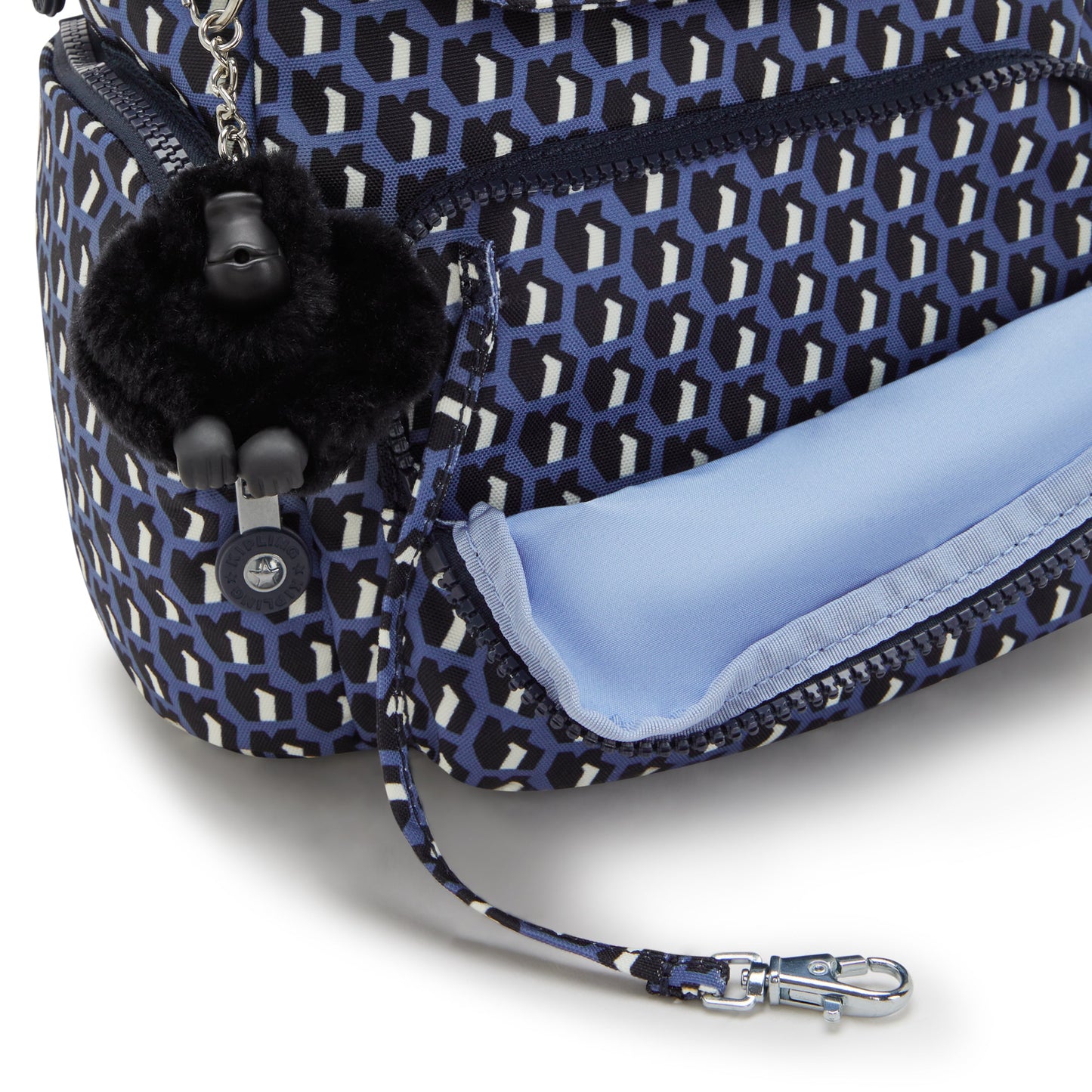 حقيبة ظهر صغيرة Kipling City Zip Mini 3D K باللون الأزرق I3735-4JS