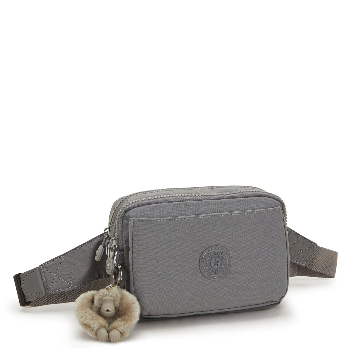 Kipling Abanu Multi Inviting Grey حقيبة كروس صغيرة قابلة للتحويل إلى حقيبة خصر (مع حزام كتف قابل للإزالة) I3795-8DH