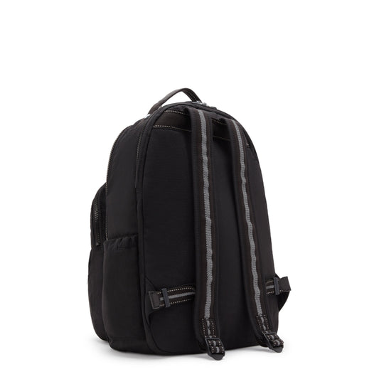 حقيبة ظهر Kipling Seoul Lap True Black كبيرة مع حيز للكمبيوتر المحمول I4275-J99
