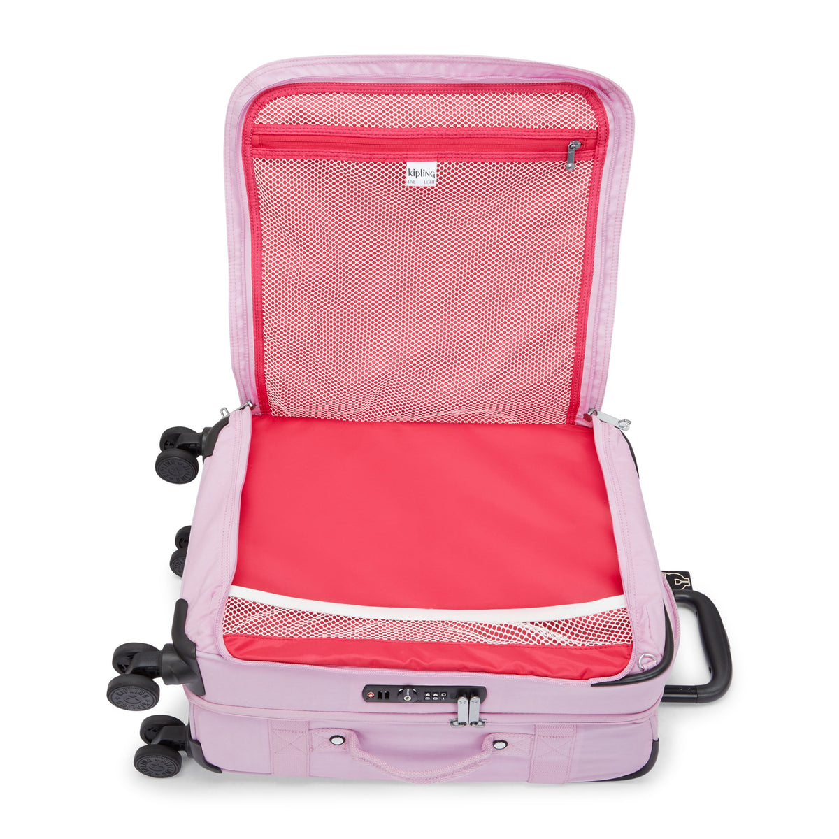 KIPLING-Spontaneous S-حقيبة سفر صغيرة بعجلات - Blooming Pink-I5508-R2C
