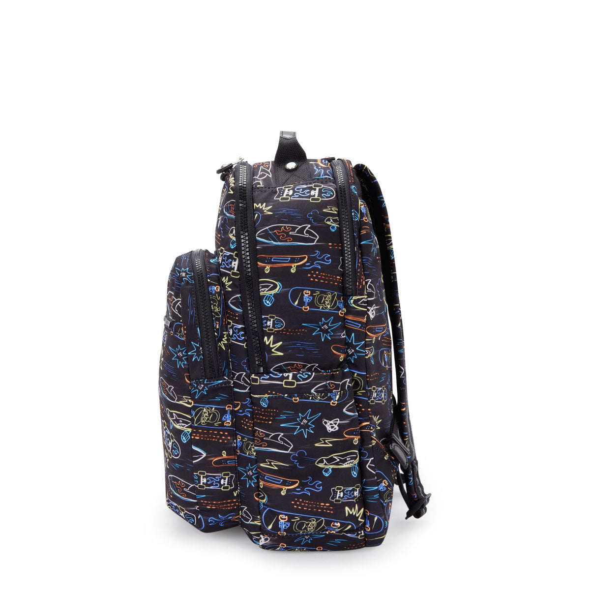 حقيبة ظهر Kipling Seoul Lap Neon Skate كبيرة مع حجرة للكمبيوتر المحمول I5816-71M