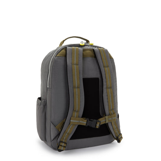 حقيبة ظهر Kipling Seoul College Extra Back to Grey كبيرة مع حجرة للكمبيوتر المحمول I6350-1DX
