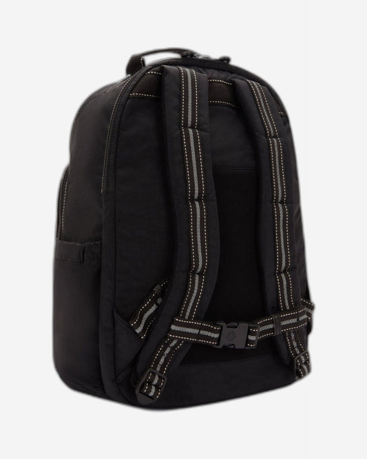 حقيبة ظهر Kipling Seoul College Extra True Black Large مع حجرة للكمبيوتر المحمول I6350-J99
