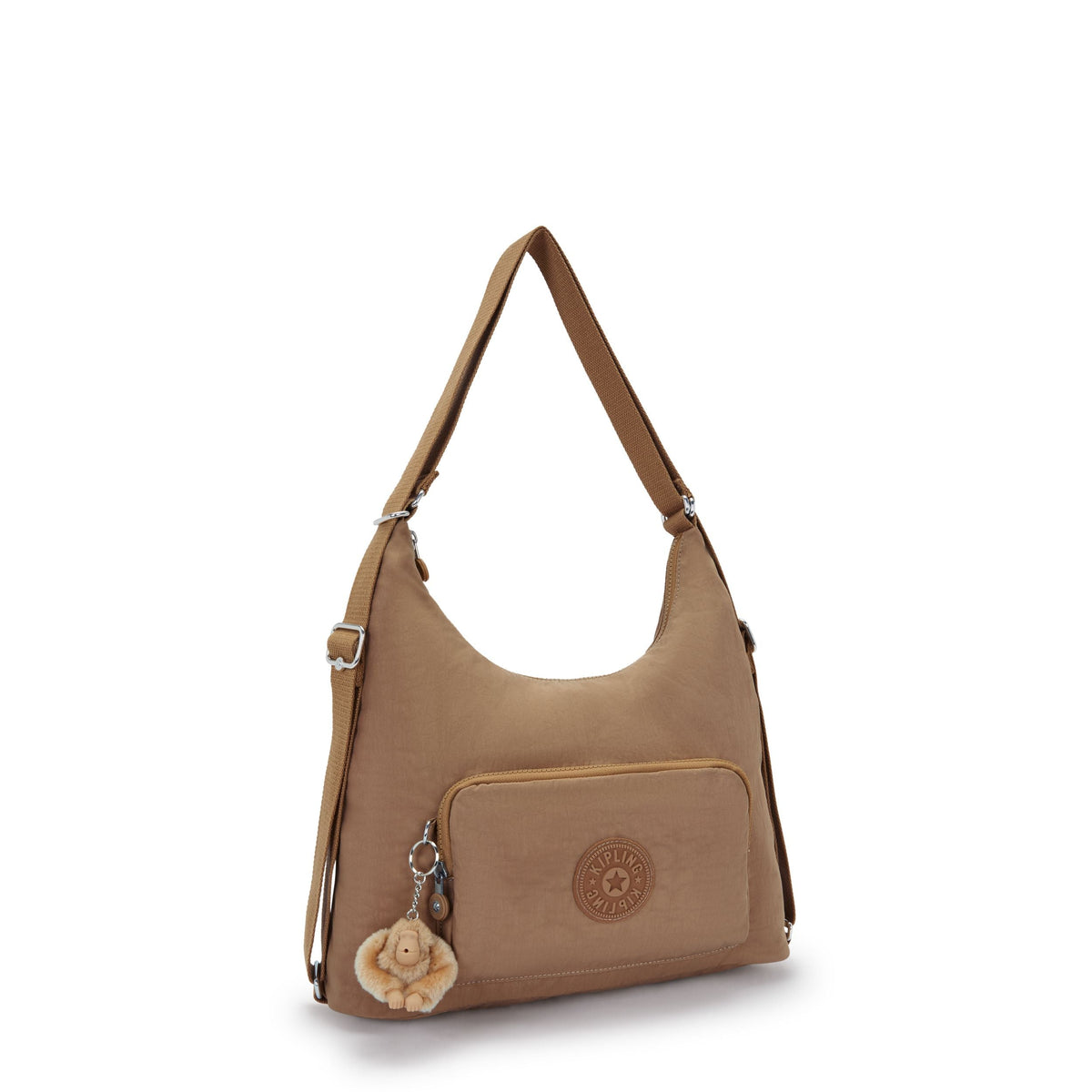 حقيبة كتف Kipling Yenna Early Tan متوسطة (قابلة للتحويل إلى حقيبة ظهر) I6721-7CN