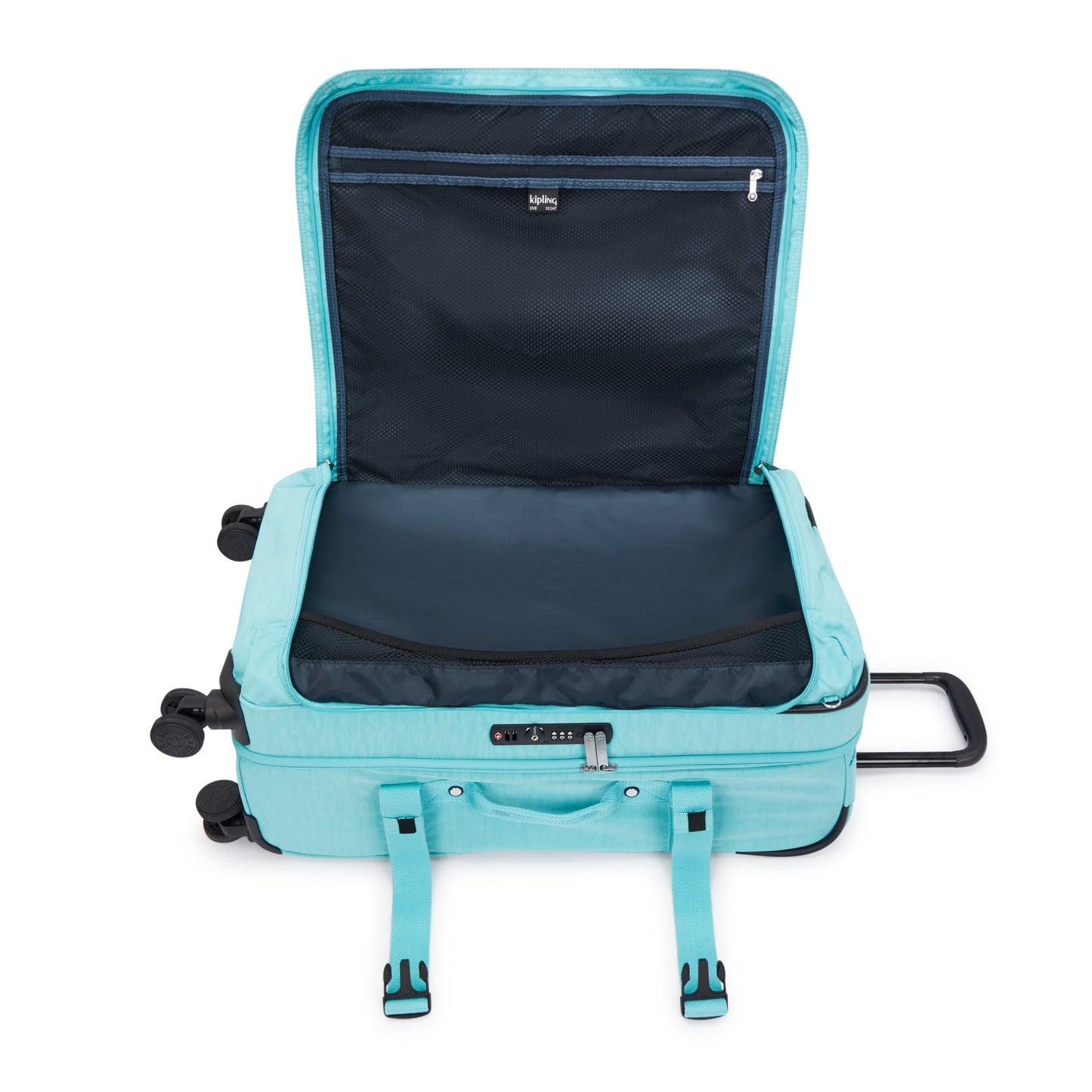 حقيبة سفر Kipling Spontaneous M متوسطة الحجم بعجلات بلون أزرق داكن C2I6918-T6E