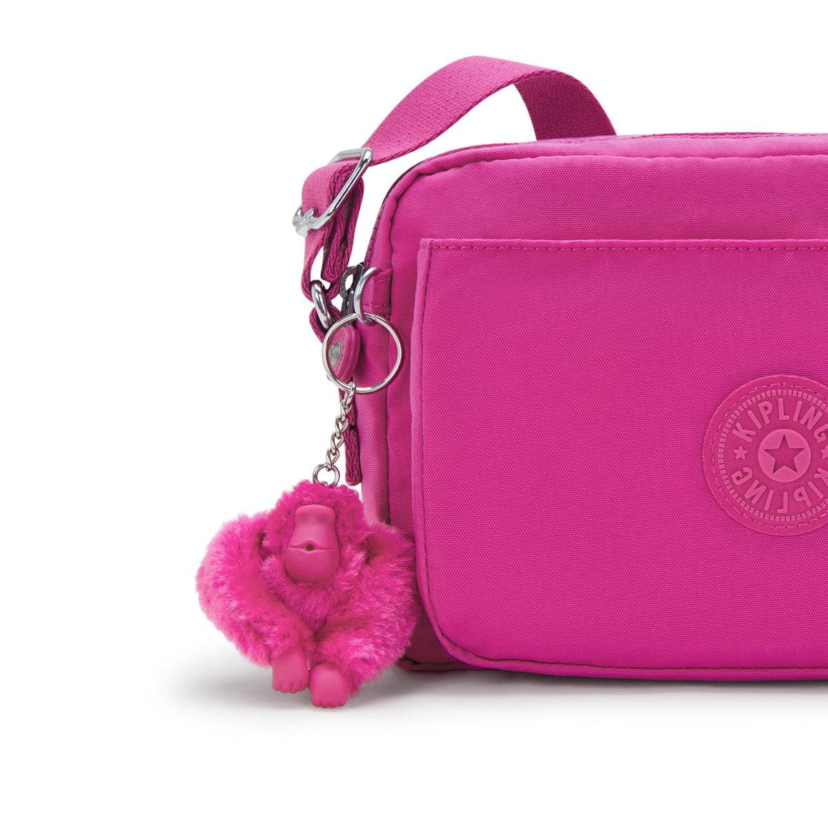 حقيبة Kipling Abanu M متوسطة الحجم باللون الفوشيا المتوهجة I7076-3KU