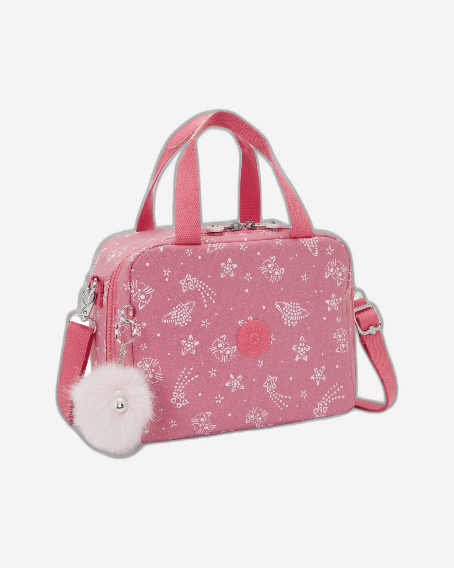 حقيبة غداء كبيرة KIPLING Miyo Glitter Cats (مع جيب ترولي) I7363-5FR