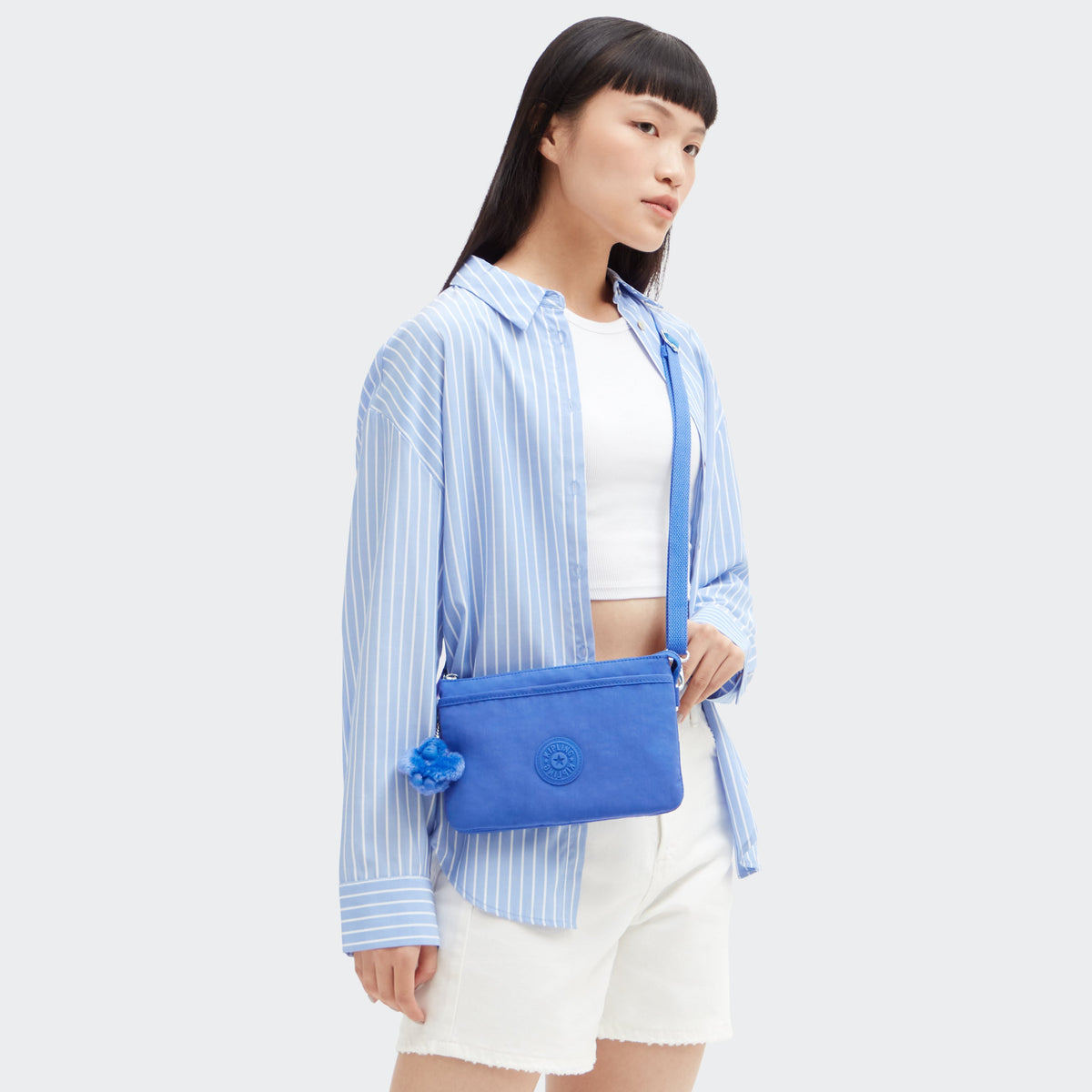 KIPLING-Riri-حقيبة كروس صغيرة (بحزام قابل للإزالة)-أزرق هافانا-I7590-JC7