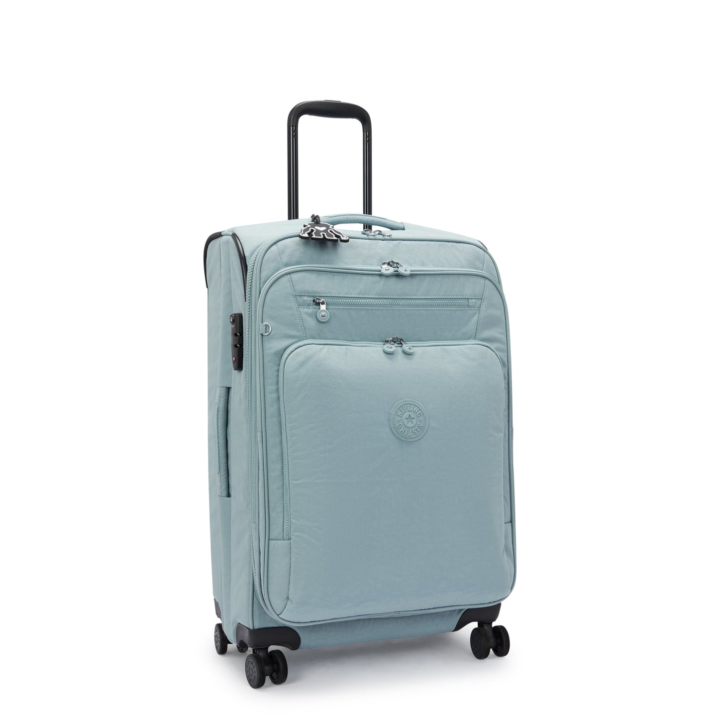 حقيبة سفر Kipling New Youri Spin M مريحة باللون الرمادي متوسطة الحجم قابلة للتمدد بعجلات I7706-3NL