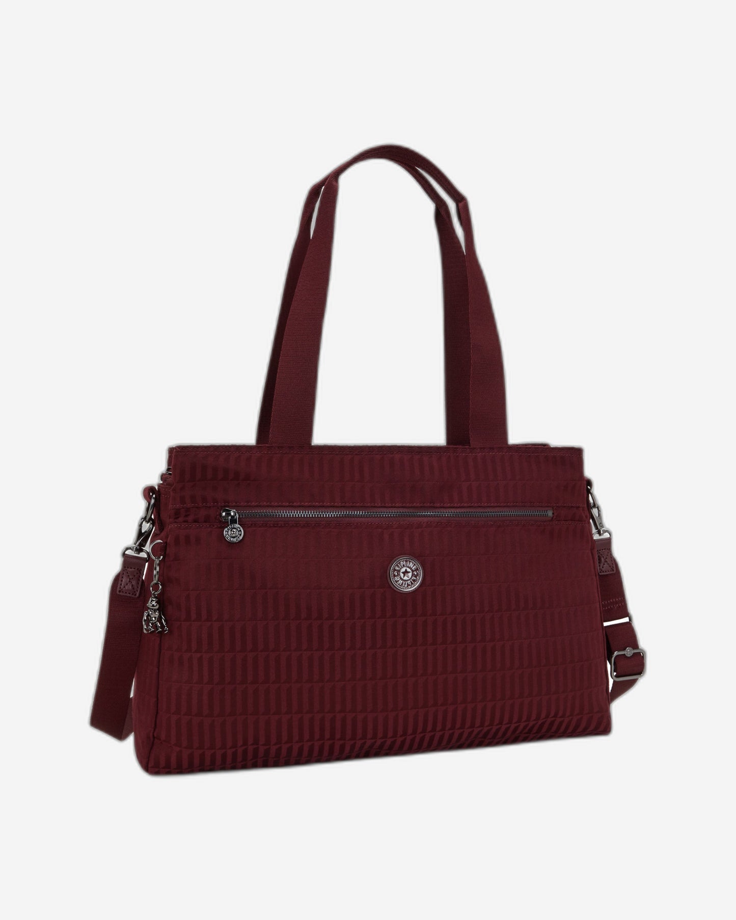 Kipling Elysia Work Maroon Tile Jq حقيبة عمل (مع حزام كتف قابل للإزالة) I8829-9HX
