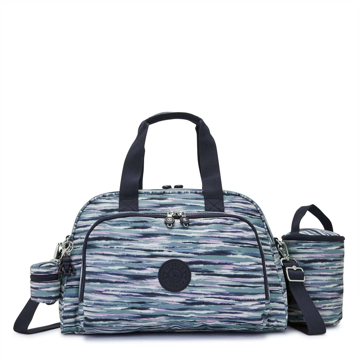 KIPLING-Camama-Large babybag (with changing mat)-Brush Stripes-I4068-W66