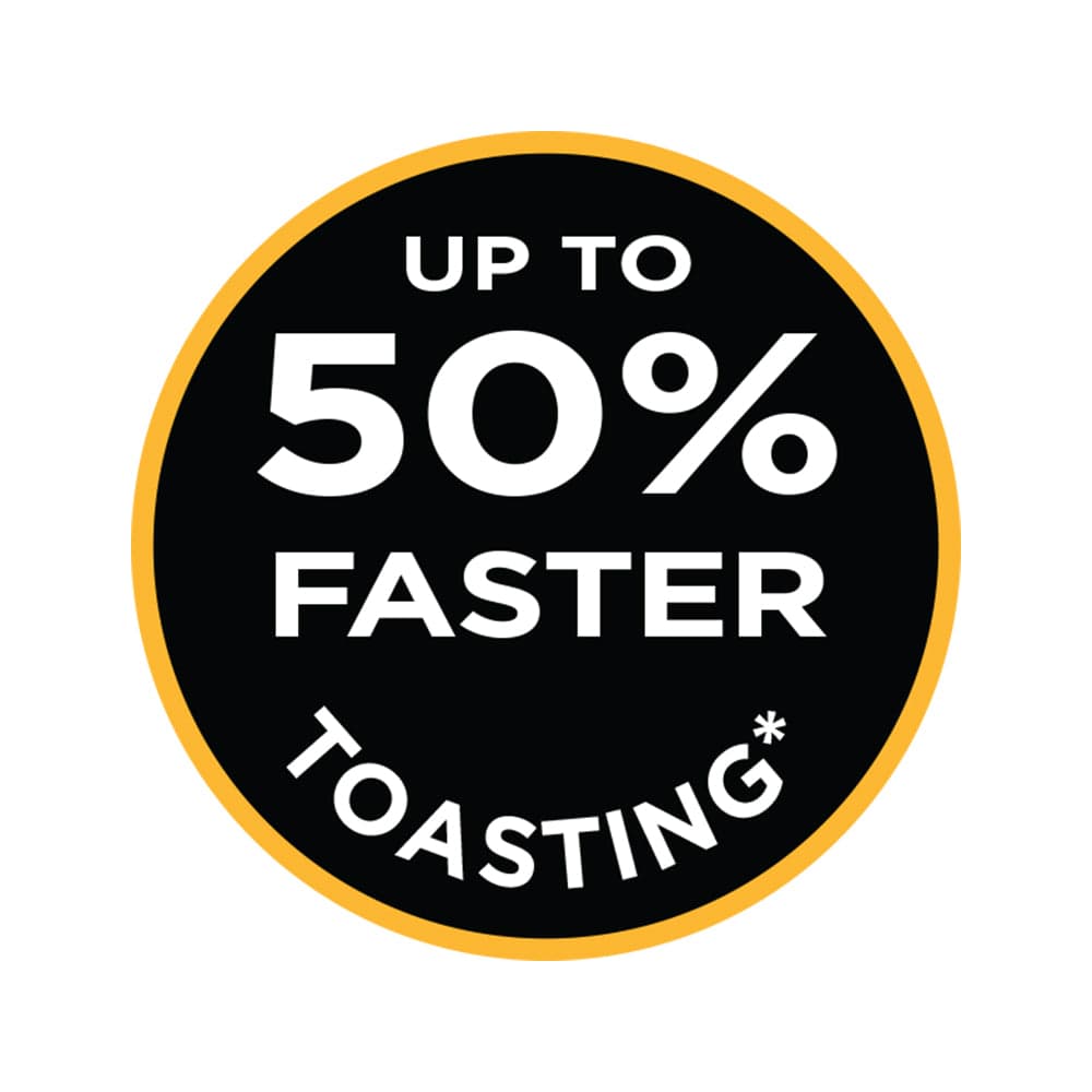 محمصة خبز راسل هوبز الكلاسيكية المصنوعة من الفولاذ المقاوم للصدأ، 4 شرائح، مع رفع عالي وفتحات واسعة - 23340