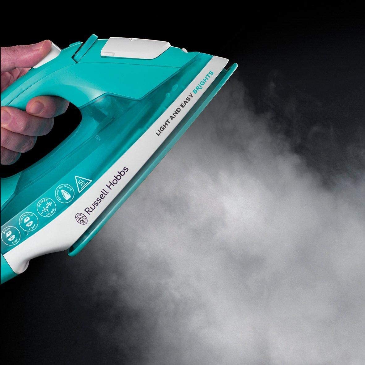 Russell Hobbs Light & Easy Bright Iron Aqua 2400W-24840 - Jashanmal Home