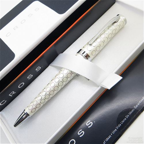 قلم حبر جاف عاجي من مجموعة CROSS SAUVAGE FOREVER PEARL AT0312-13