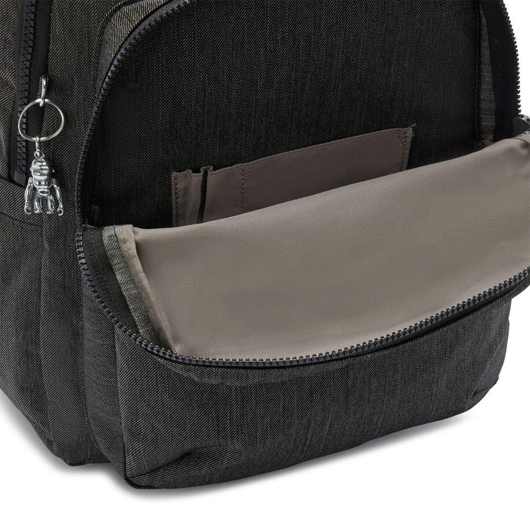 KIPLING-Seoul-Large Backpack-Black Peppery-I6363-78S