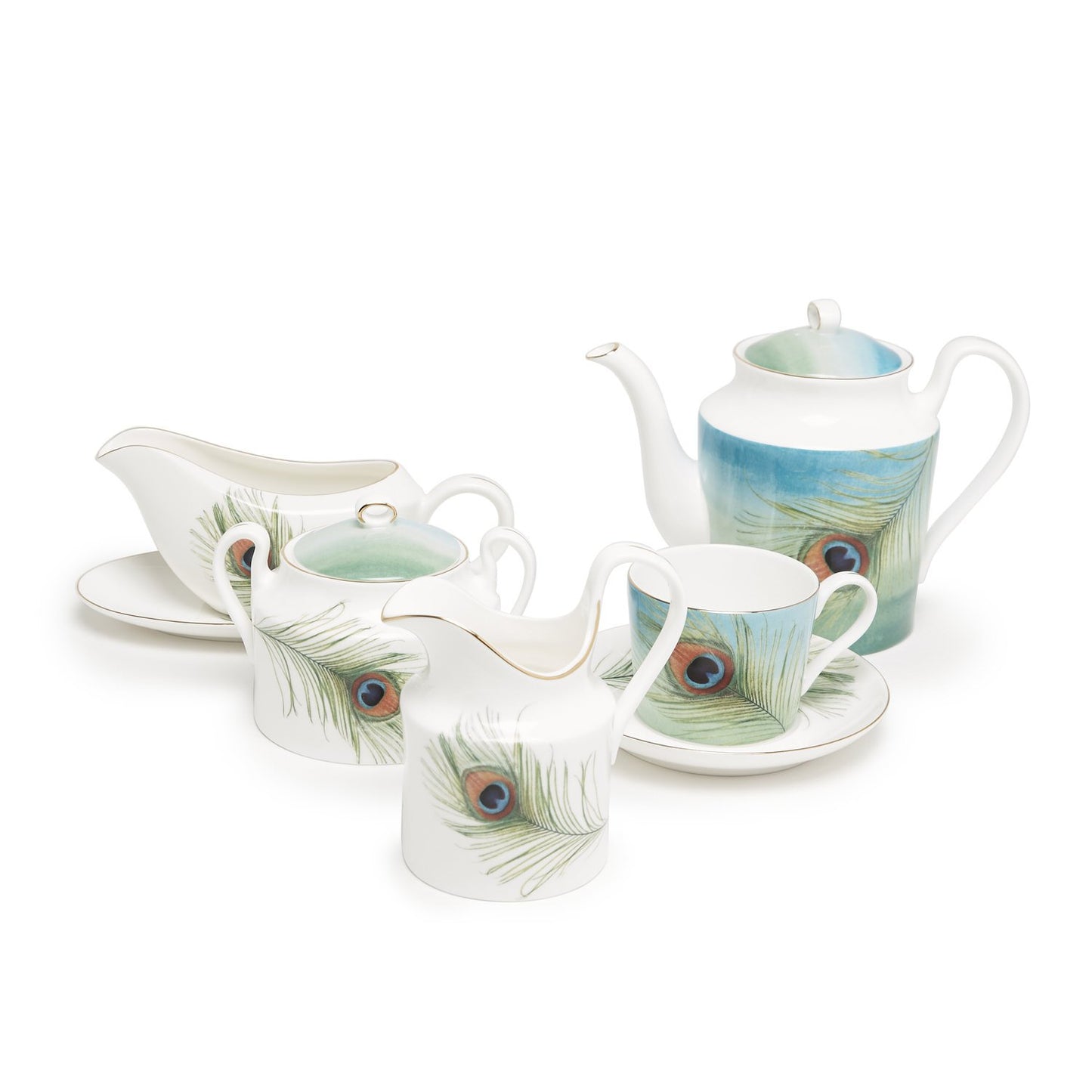 طقم عشاء GREEN PEACOCK FBC 85 قطعة - S18609B-MIXDIN85