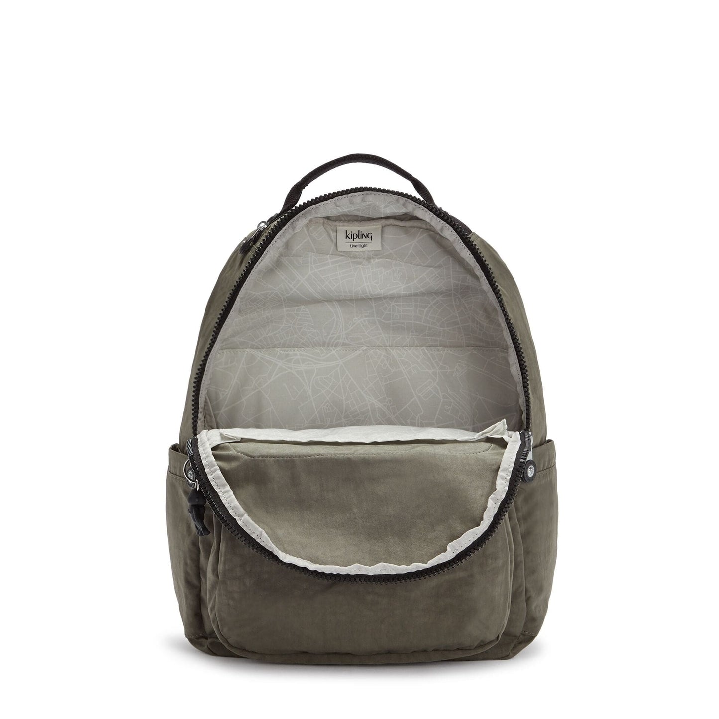 حقيبة ظهر كبيرة KIPLING Seoul باللون الأخضر الطحلبي I5210-88D
