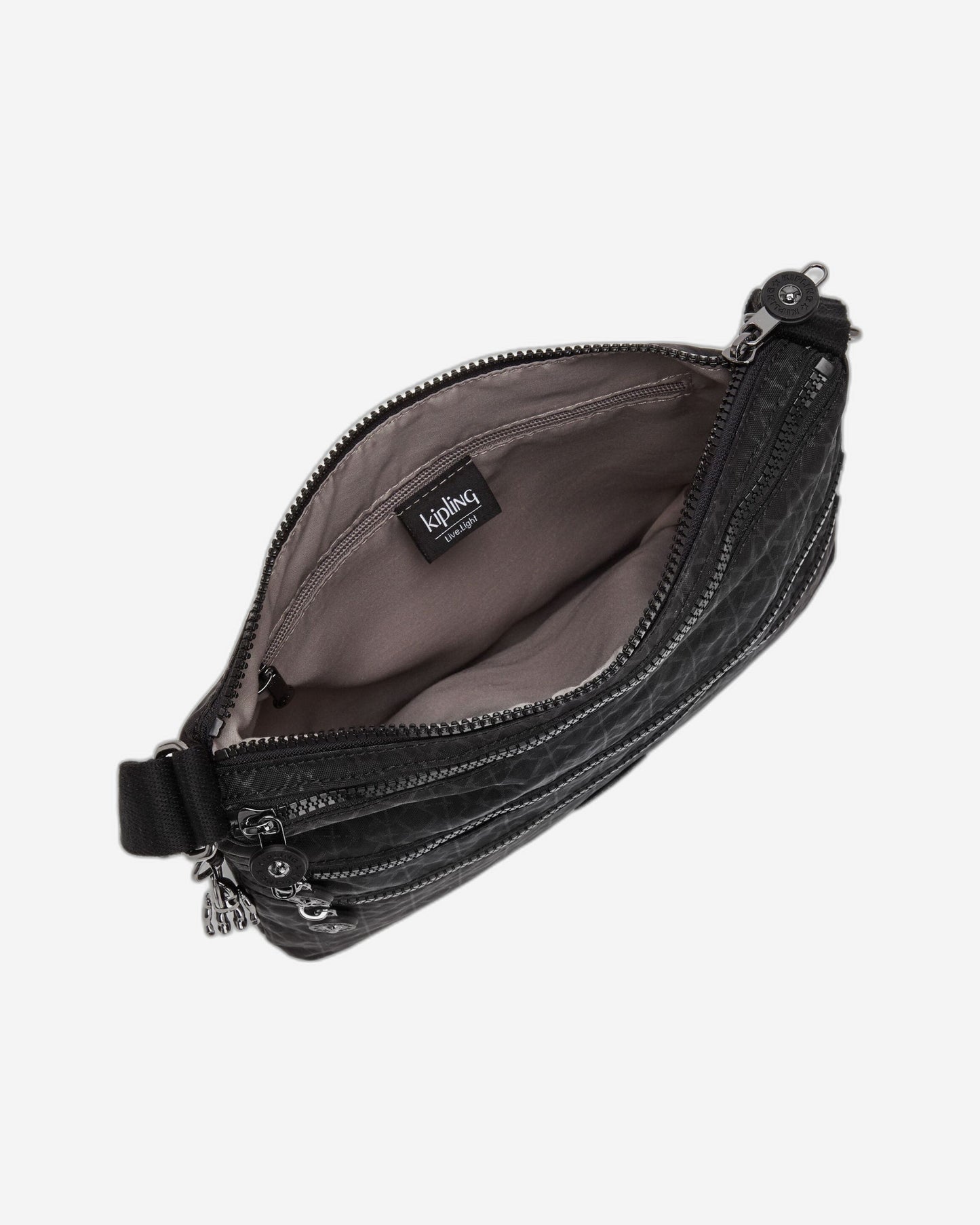 KIPLING-ALVAR-حقيبة كروس بودي متوسطة الحجم-Signature Emb-12472-K59