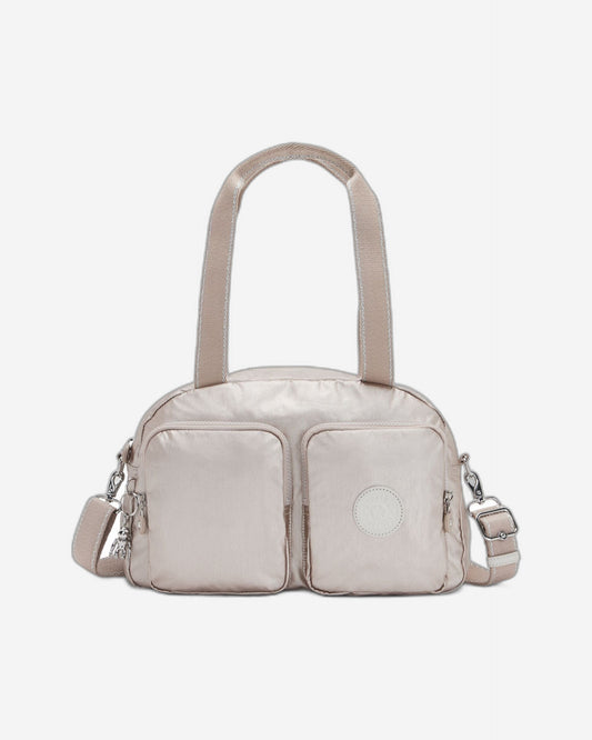 KIPLING-Cool Defea-حقيبة كتف متوسطة الحجم (مع حزام كتف قابل للإزالة)-Metallic Glow-I6017-48I