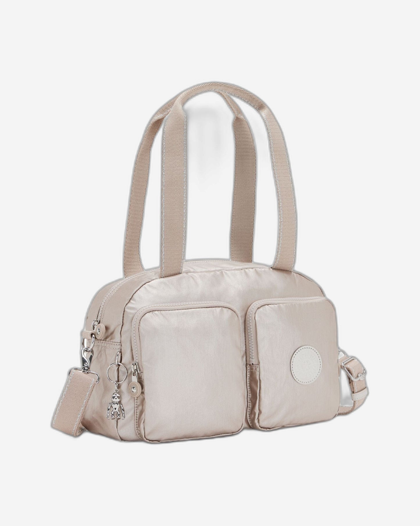 KIPLING-Cool Defea-حقيبة كتف متوسطة الحجم (مع حزام كتف قابل للإزالة)-Metallic Glow-I6017-48I
