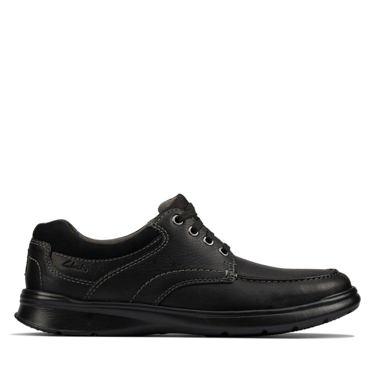 Clarks Cotrell Edge - Shoes - Black Oily Lea - 261202117 - G Width (Standard Fit)