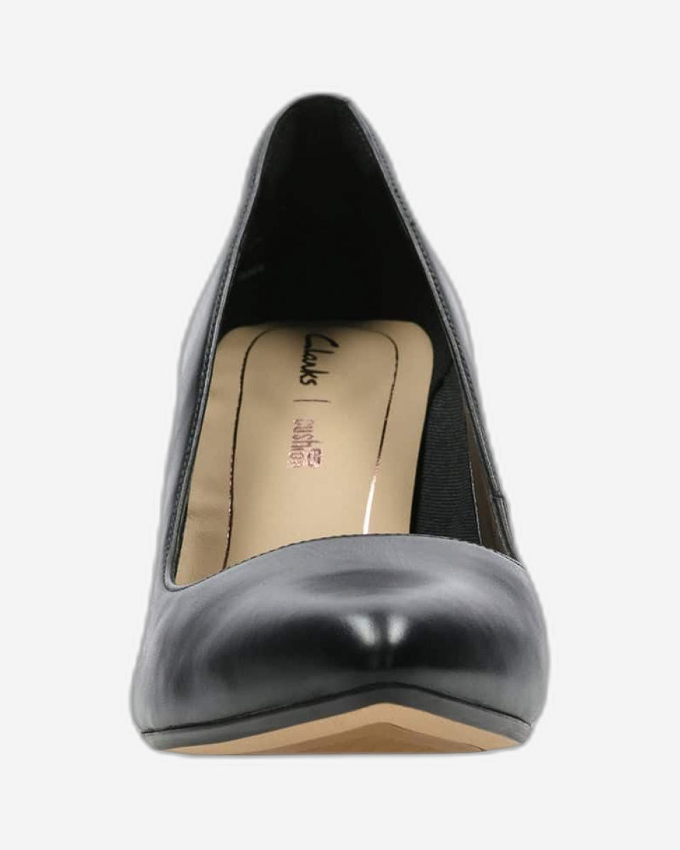 Clarks Laina Rae - حذاء - جلد أسود - 261351744 - عرض D (مقاس قياسي)