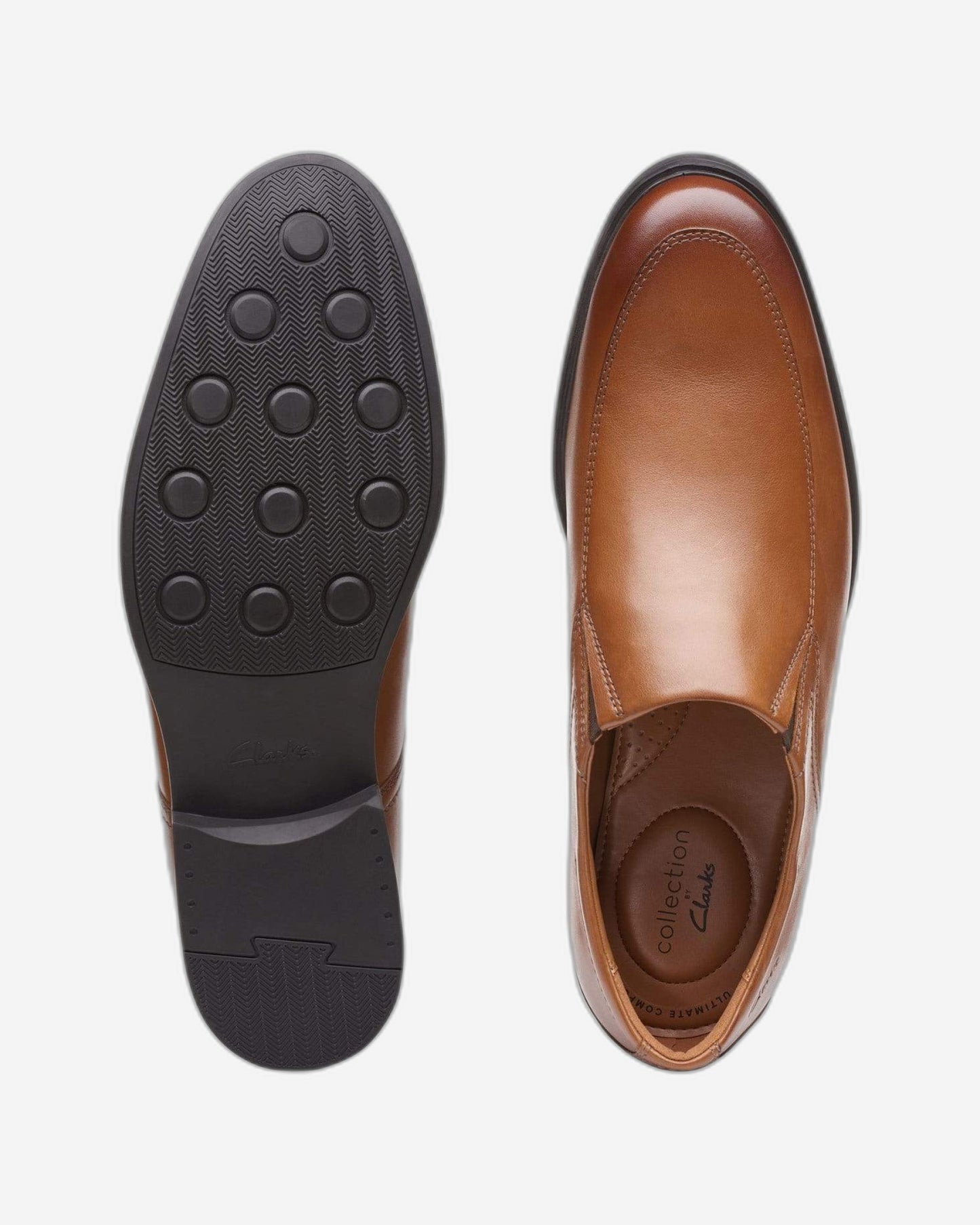 حذاء Clarks Whiddon Step - جلد بني داكن - 261529177 - عرض G (مقاس قياسي)