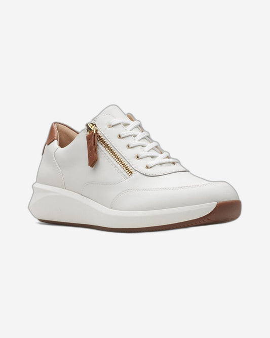 حذاء كلاركس أون ريو بسحاب - جلد أبيض - 261673724 - عرض D (مقاس قياسي)