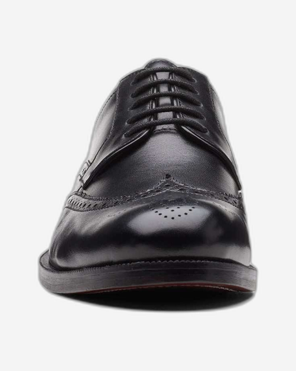 حذاء كلاركس كرافتدين وينج - جلد أسود - 261691837 - عرض G (مقاس قياسي)