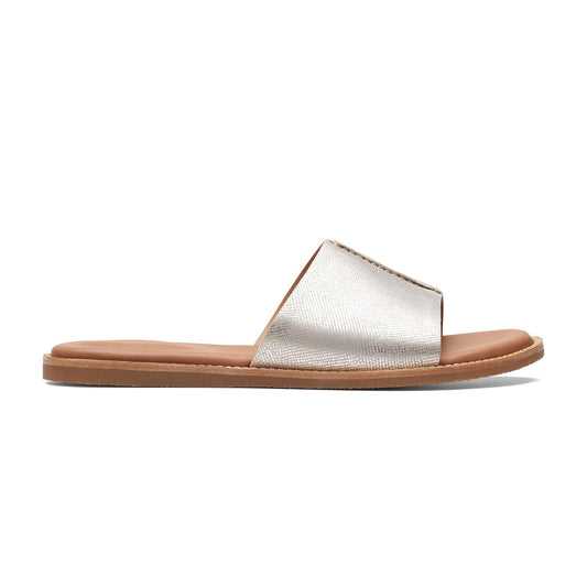 Clarks Karsea Mule - Sandals - Silver Metallic - 261700544 - D Width (Standard Fit)