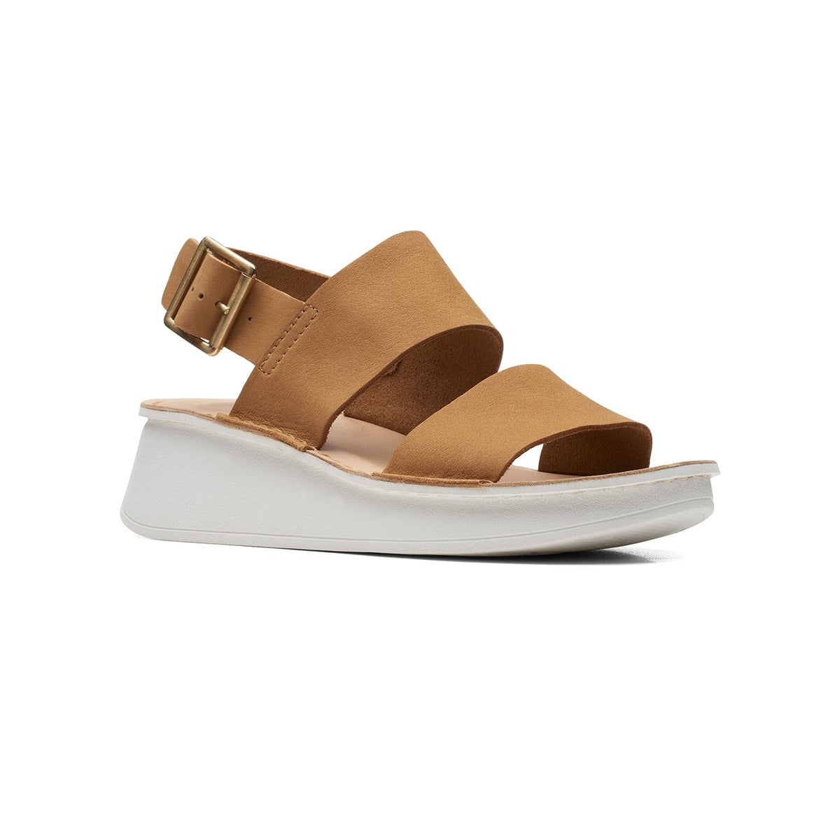 صندل Clarks Velhill Strap - بني فاتح من جلد النوبوك - 261708234 - عرض D (مقاس قياسي)