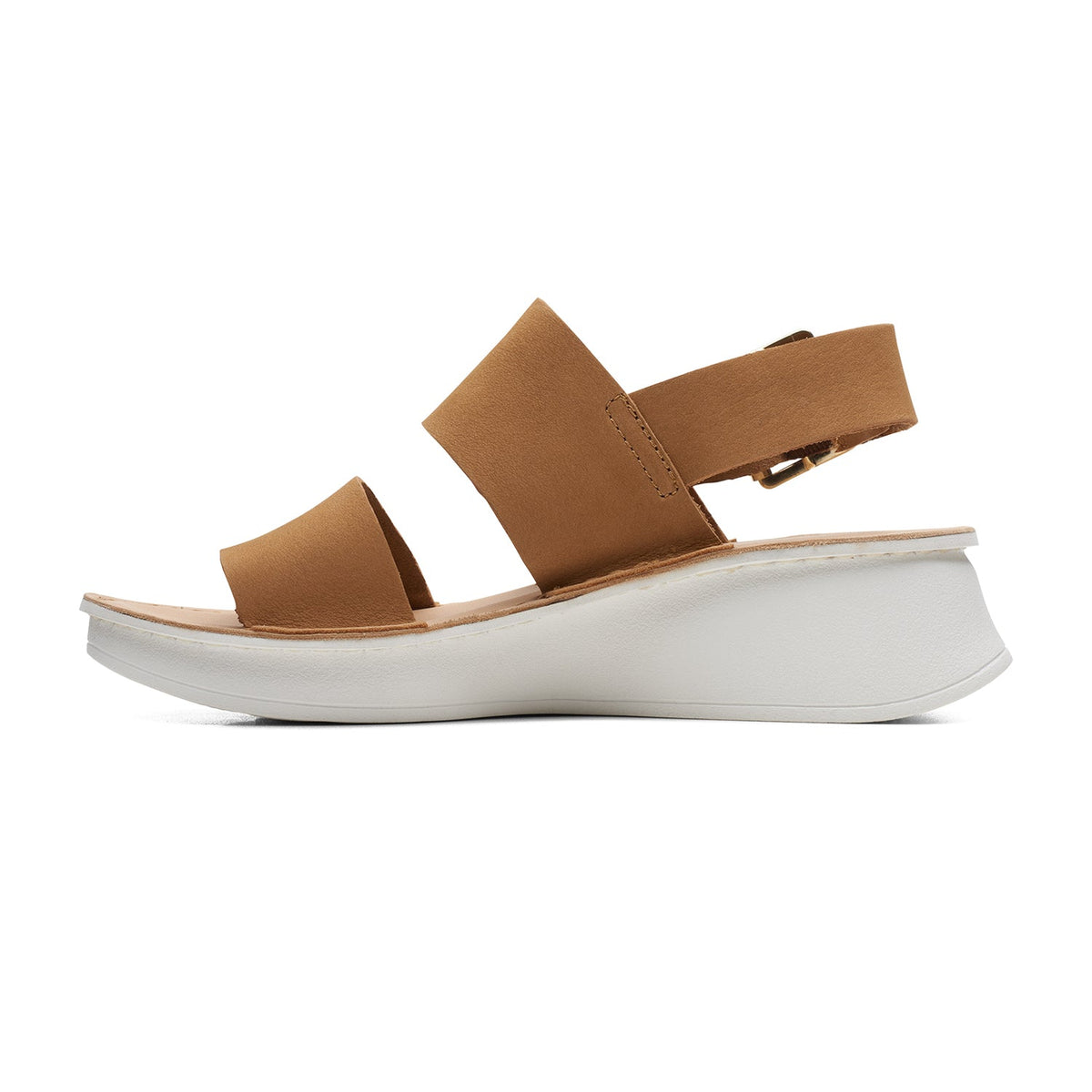 صندل Clarks Velhill Strap - بني فاتح من جلد النوبوك - 261708234 - عرض D (مقاس قياسي)