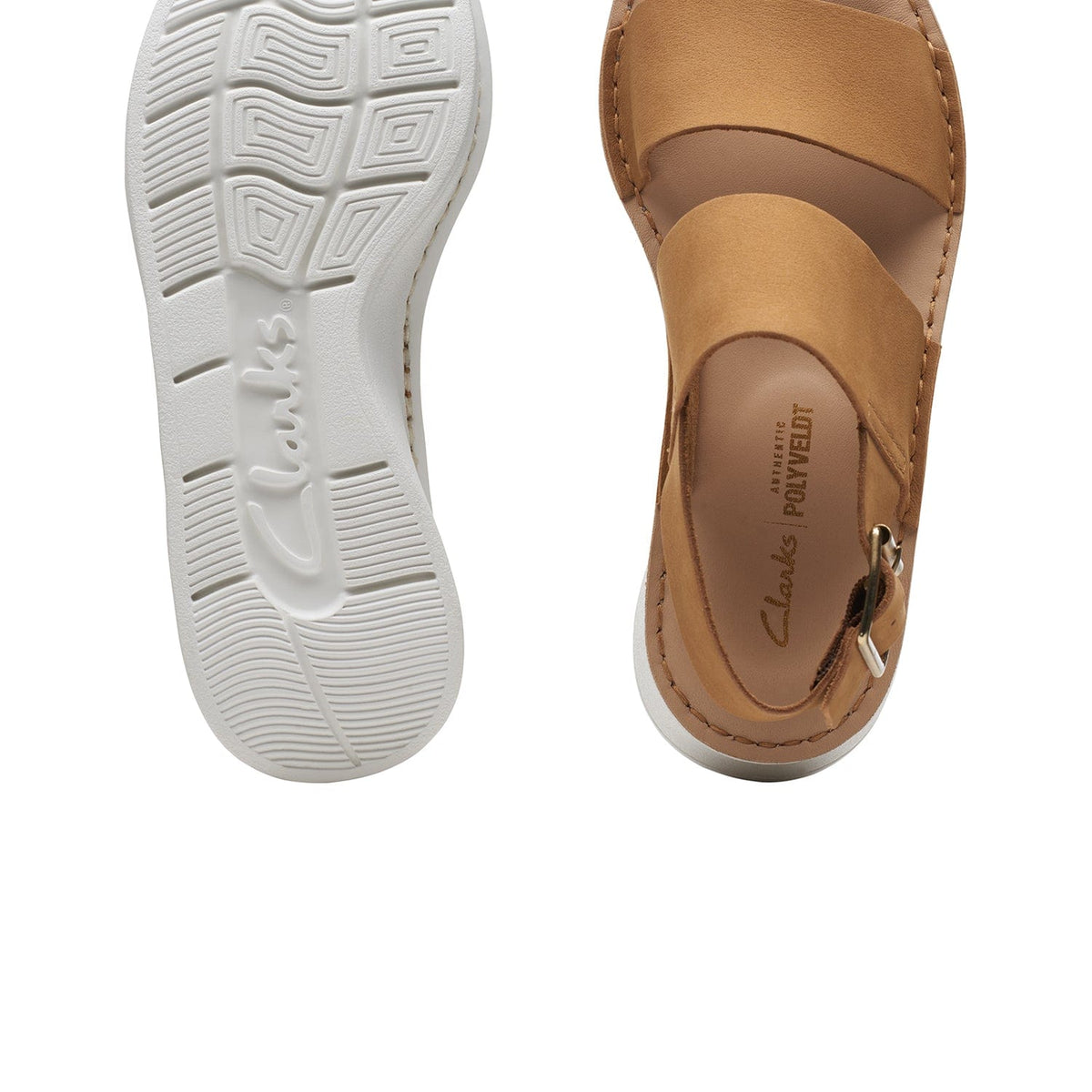 صندل Clarks Velhill Strap - بني فاتح من جلد النوبوك - 261708234 - عرض D (مقاس قياسي)