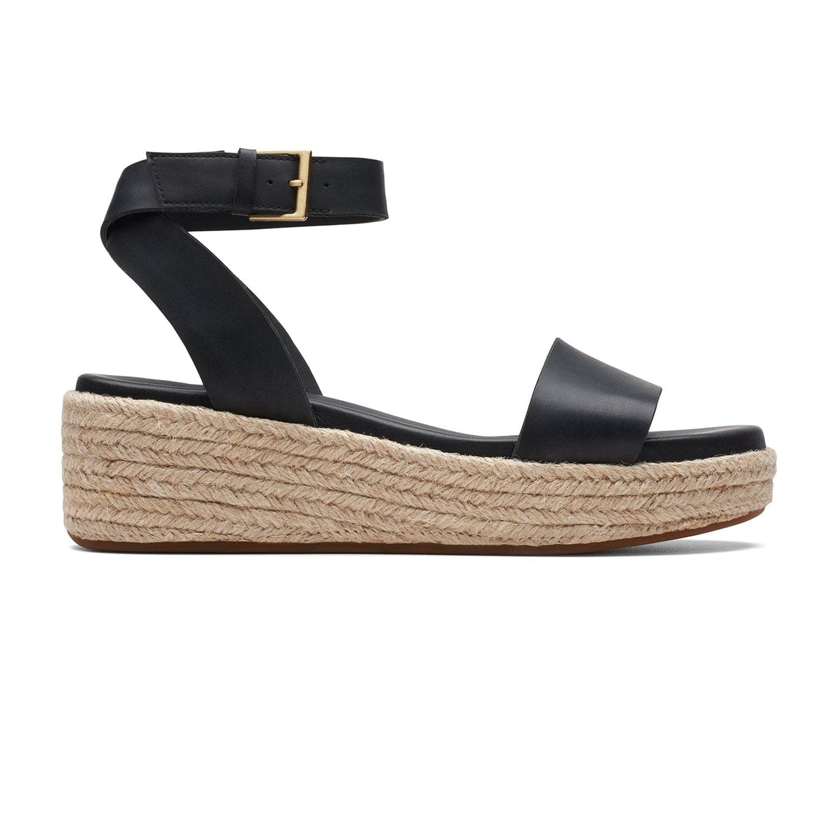 Clarks Kimmei Ivy - Sandals - Black Leather - 261709804 - D Width (Standard Fit)