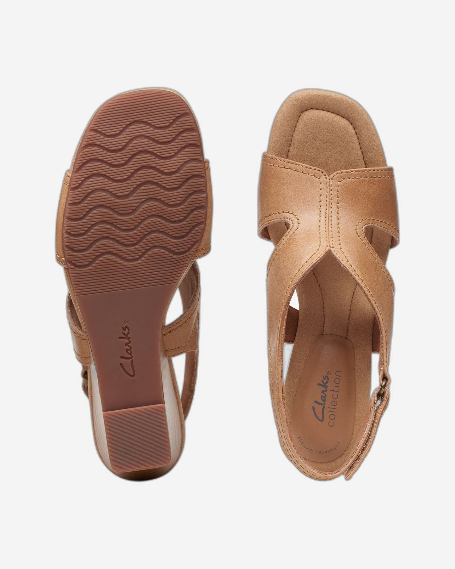 Clarks Kyarra Aster - Sandals - Light Tan Lea - 261712324 - D Width (Standard Fit)