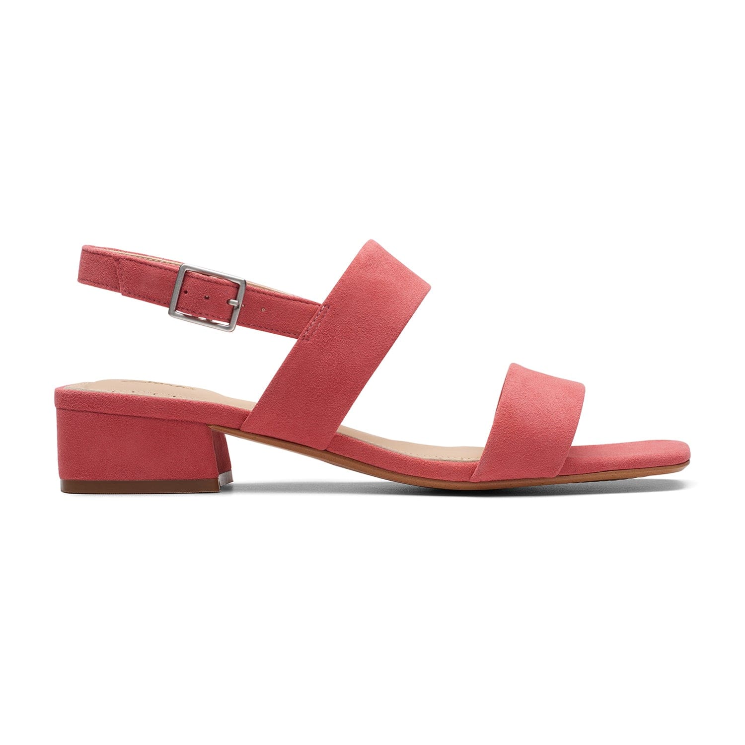 Clarks Seren25 Strap Sandals - Strawberry Suede - 261718645 E Width (Wide Fit)