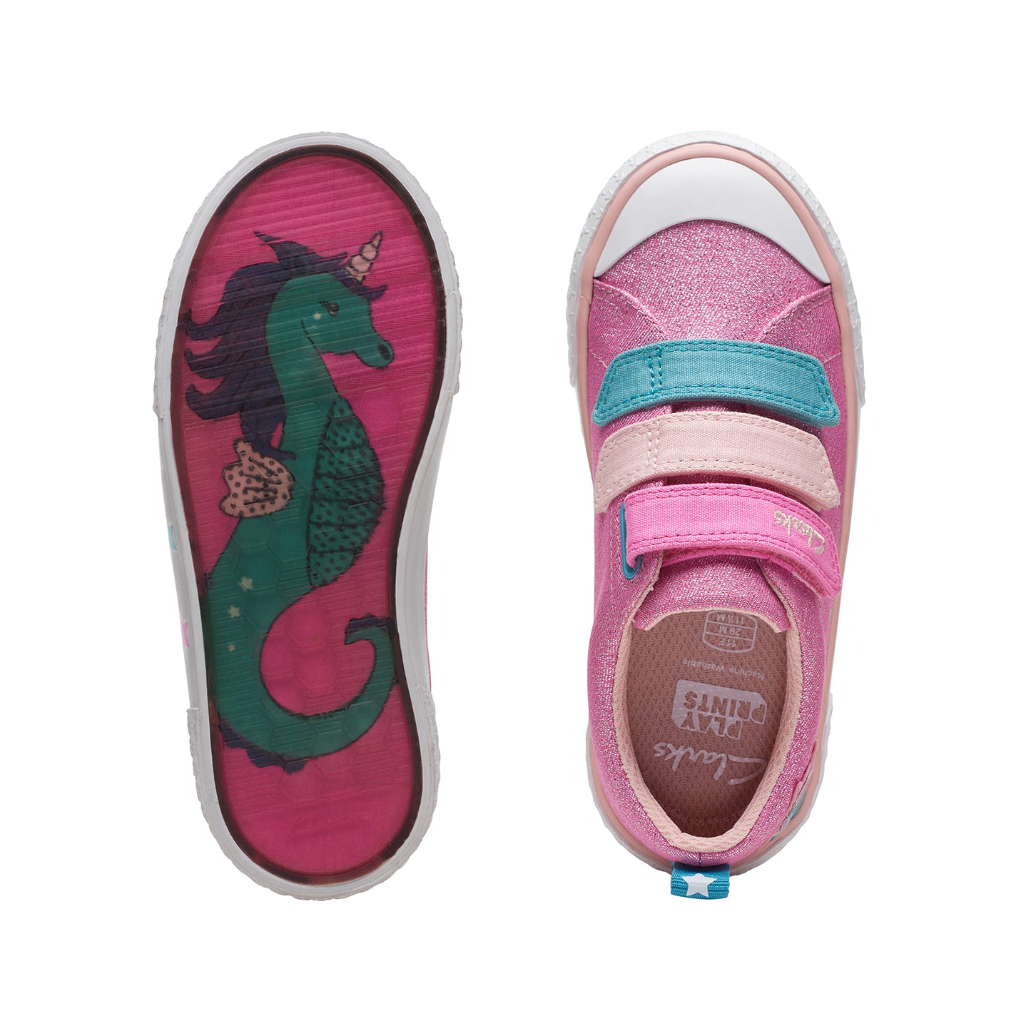 Clarks Girls Foxing Play Kid. (مقاس عريض)