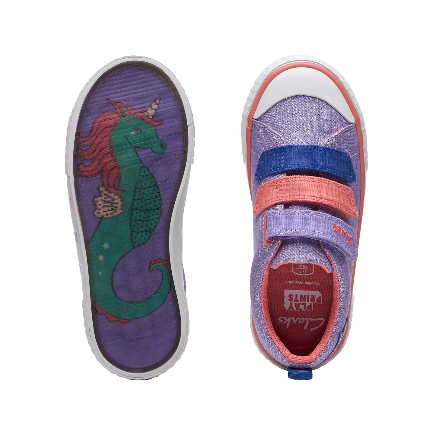 Clarks Girls Foxing Play Kid. (مقاس عريض)