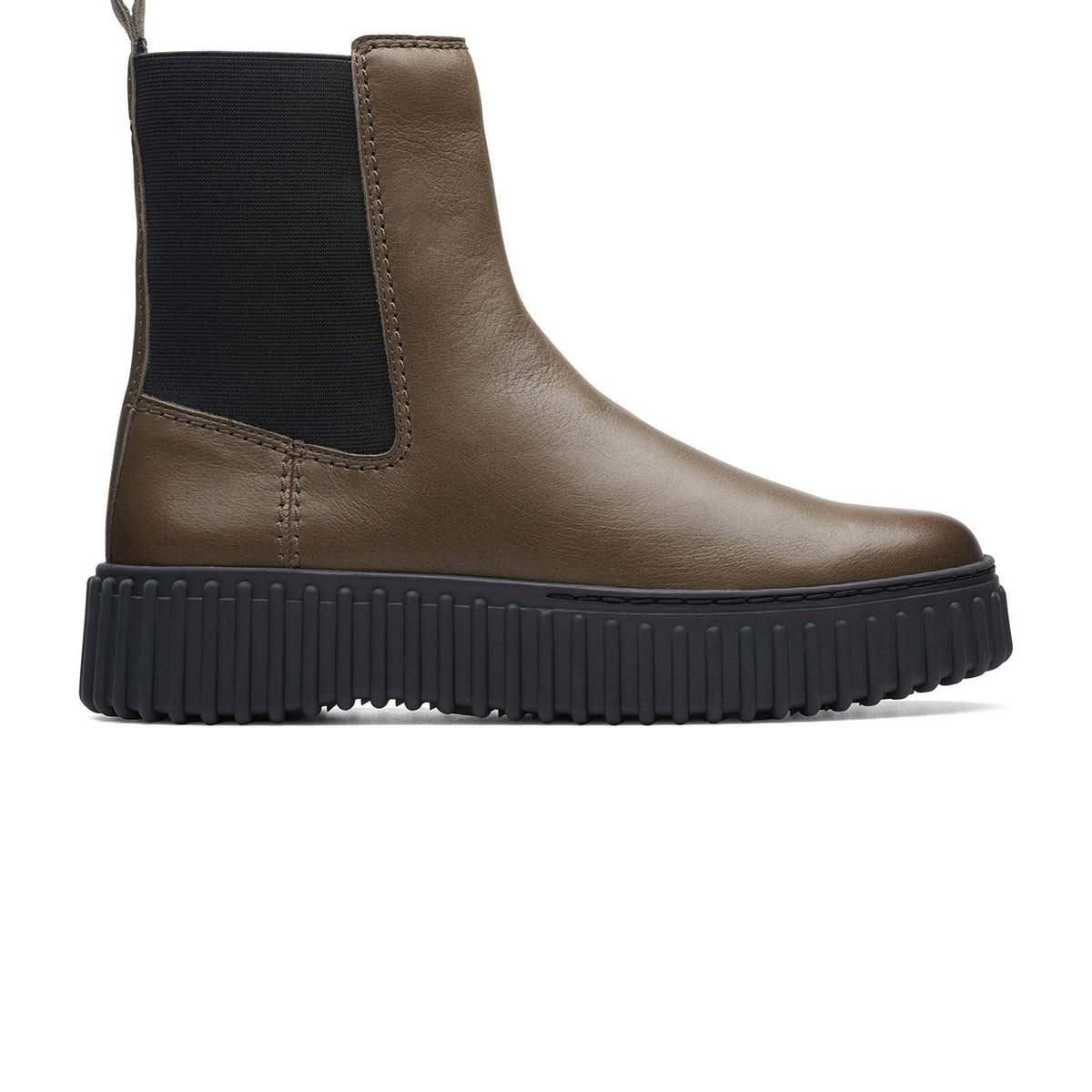 Clarks Torhill Maple Boots - Dark Olive Leather - 261738594 - D Width (Standard Fit)